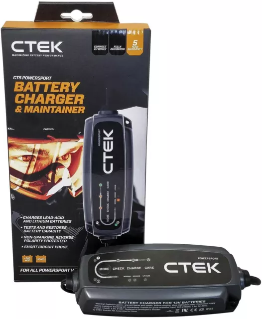 CTEK CT5 POWERSPORT - 2020 Modell - jetzt für 12V Bleisäure und Lithium Akku 2