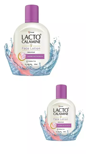 Loción facial Lacto Calamine 120 ml Hidratante diario para rostro - Piel...