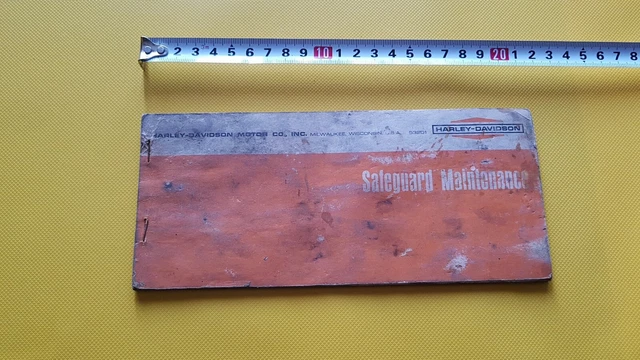 Harley Davidson libretto garanzia nuovo anni '70 originale no depliant brochure