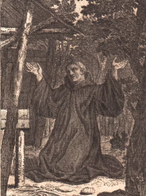 Portrait XVIIIe Saint Martin de Vertou fondateur du monastère de Vertou  1736