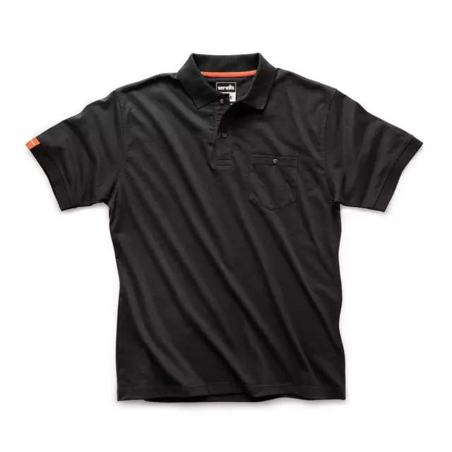 Scruffs Polo noir Eco Worker Taille S
