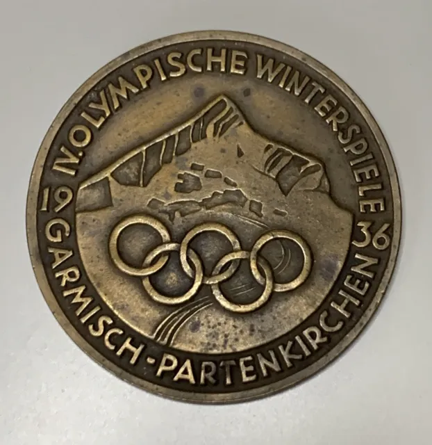 1936 Garmisch Winter  Olympic Games Bronze Participation Medal