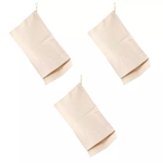 3 Pieces Canvas Ice Bag Kitchen Storage Bag Multifunctional Gift Bags Burlap