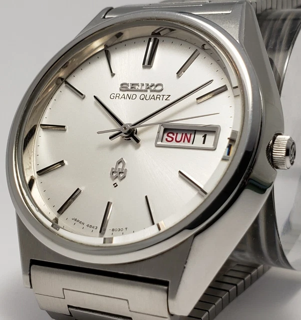 VINTAGE SEIKO GRAND Quartz Supremacy 38mm Original Bracelet 1976