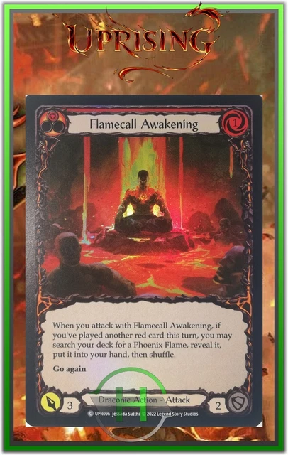 Flamecall Awakening Red Rainbow Foil - FAB:Uprising - UPR096 - Carte Anglaise