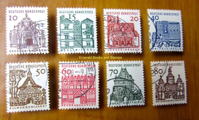 EBS Germany 1964 - 12 Centuries German Architecture (I) - Michel 454-461 - Used