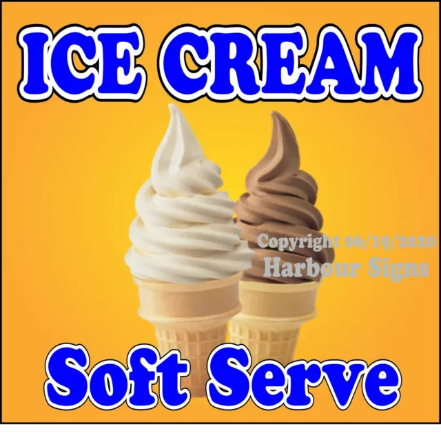 Ice Cream Soft Serve DECAL (Choose a Size) Concession Food Truck Sticker