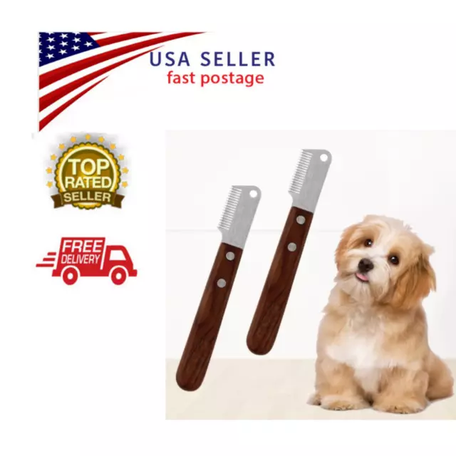 PET HAIR SHEDDING COMB CAT BRUSH GROOMING Tool Dog Hair Removal Knife For Matted