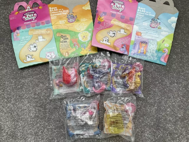 McDonald’s Littlest Pet Shop 1996 Complete Full Set USA Toys Figures MIPS X 5