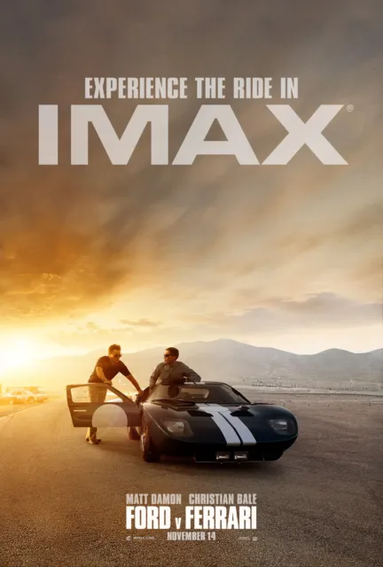 Ford v Ferrari movie poster (e)  :  11 x 17 inches : Matt Damon, Christian Bale