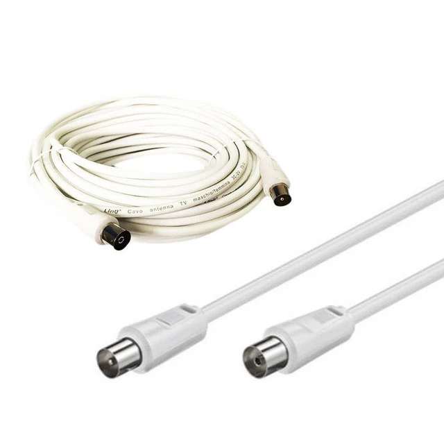 Cavo Da 0,5 A 20m ANTENNA TV Maschio/femmina Schermato Coassiale IEC - Foto 6