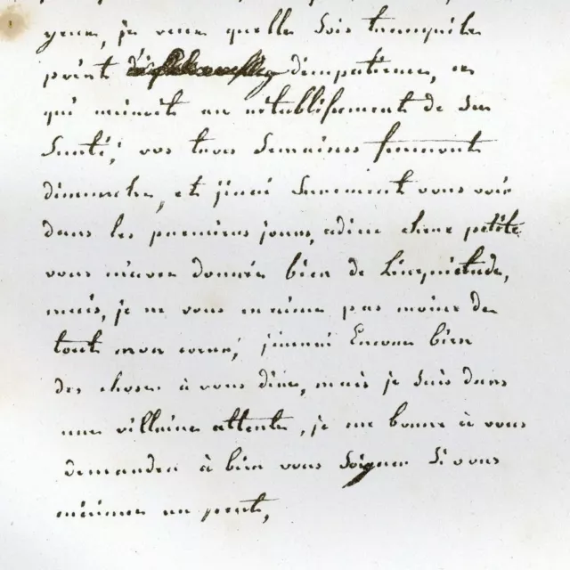 Lettre de Princesse de Lamballe - Autographe gravure originale LAS XIXe