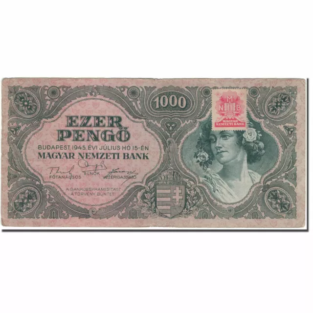 [#594560] Banknote, Hungary, 1000 Pengö, 1945-07-15, KM:118b, VF(30-35)