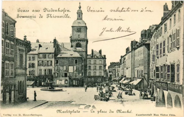CPA AK Gruss aus DIEDENHOFEN - Souvenir de THIONVILLE - Marktplatz (454887)