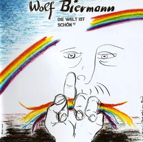 Wolf Biermann Die Welt Ist Schön DMM, POSTER NEAR MINT Musikant Vinyl LP