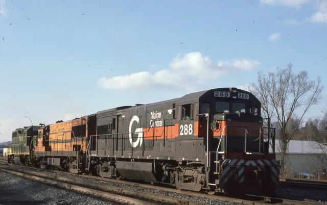 Duplicate Railroad Train Slide Maine Central #288 11/1985 Binghamton NY