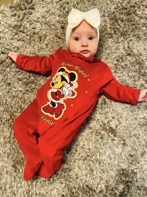 Baby Girls Disney Minnie Mouse Sleepsuit Babygrow 6-9 Months