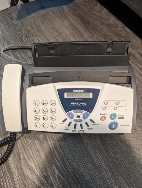 Brother Fax-585 Personal Plain Paper Fax with Phone and Copier W/Hold Caller ID
