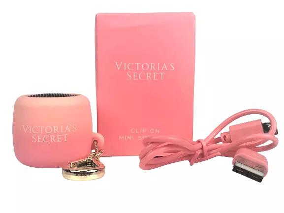 Victorias Secret Clip On Mini Bluetooth Speaker Pink Ombre Keychain Nib