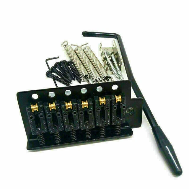 For FD Strat Squier Electric Guitar Metal Roller Saddle 6 Strings Tremolo Bridge