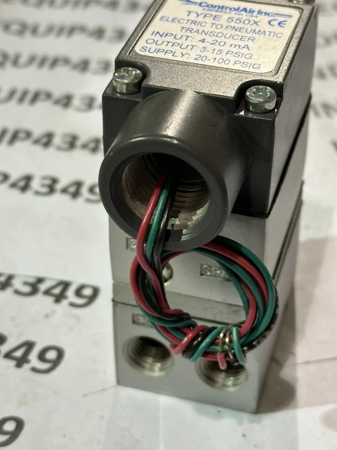 CONTROL AIR ELECTRIC TO PNEUMATIC TRANSDUCER TYPE 550X Loc 12B5