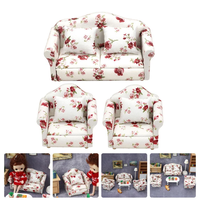 Divano in legno fiore scuro mobili divano bambini fiori in miniatura