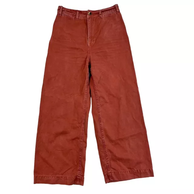 We The Free By Free People Wide Leg Crop Pants Womens 26 Rust High Rise Boho