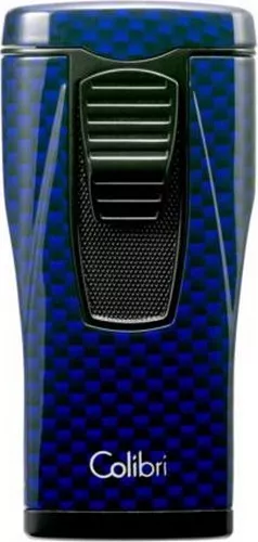 Colibri "Monaco" 3 Triple-Jet Flame Cigar Lighter / Carbon Design Blue ** New **