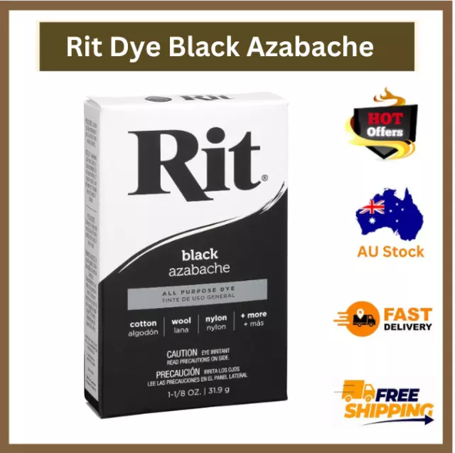 Black Fabric Dye Rit Clothes All Purpose Powder  Free Shipping AU