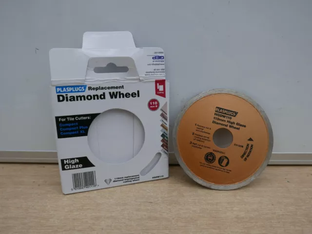 Plasplugs 110Mm High Glaze Diamond Wet Tile Cutting Disc Compact Plus Rgdw110