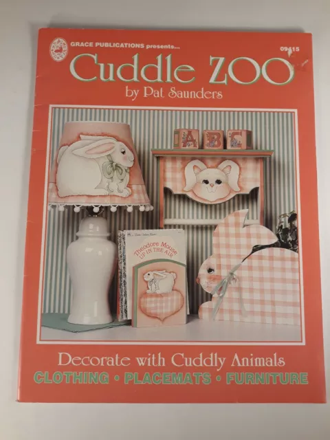 Libro de artesanía - Cuddle Zoo - Pat Saunders - Patrones de tole de pintura decorativa (#A9)