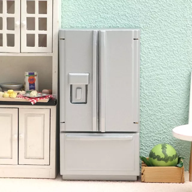 Mini Miniature Kitchen Scene Fridge Refrigerator Freezer  Dollhouse Decor