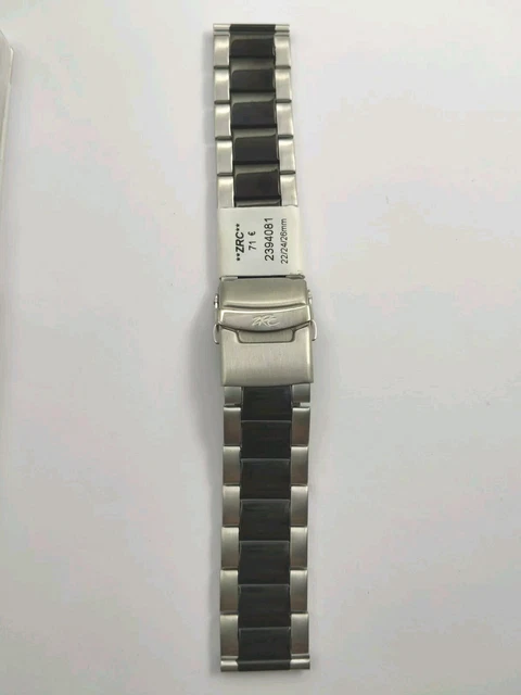 Bracelet Montre ZRC 22mm Marron - Cuir Veau Cousu Main - Neuf De Stock (sans étiquette)