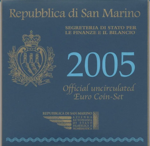 San Marino - Offizieller KMS 2005 8,88 inkl. 5 Euro Silbermünze