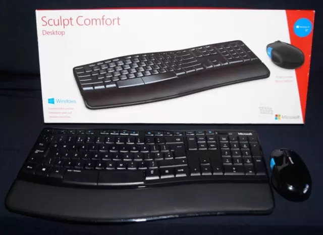 Boxed Microsoft Sculpt Comfort Desktop Keyboard and Mouse Set, Layout - QWERTY