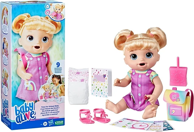 BABY ALIVE TIME for School baby Doll Set Back to school 12 Inch