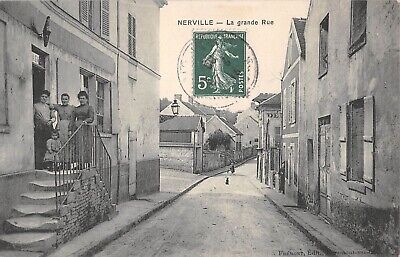 Cpa 95 Nerville La Grande Rue / Tabac