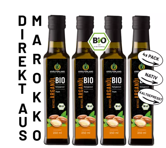 Bio Arganöl, original aus Marokko 1000ml, nativ, 100% rein, vegan, kaltgepresst