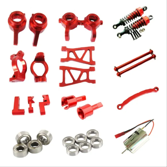 For HIMOTO 1/18 E18XB E18XBL E18DB E18DBL/MT/OR/ORL Aluminum Upgrade Rc Part Red