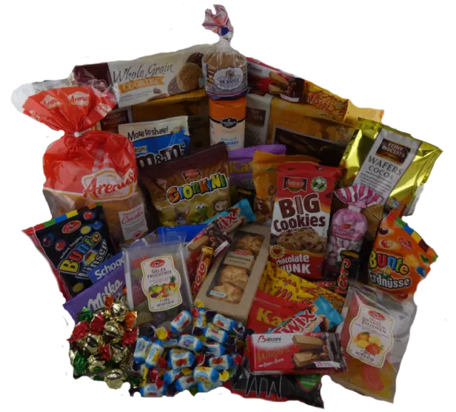 4 kg Süßigkeiten/Kekse/Fruchtgummi/Bonbon/Schokolade/Gebäck-Kuchen XL Mix Paket