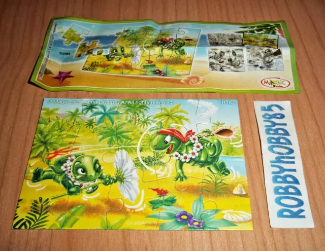 Tr184 Puzzle Tartallegre + Bpz Kinder Sorpresa Italia Sorpresine 2012/2013