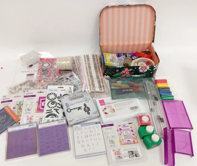 JOB LOT CARD Making Paper Craft Bundle Stamps Dies Embossing Plates