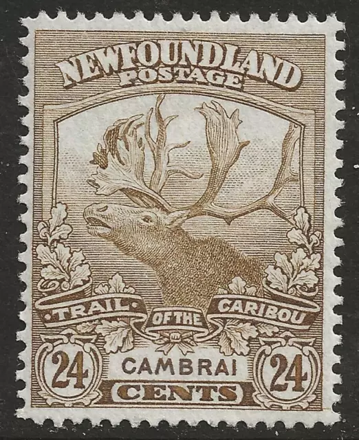 NEWFOUNDLAND #125 MH, VF - 24c CARIBOU issue