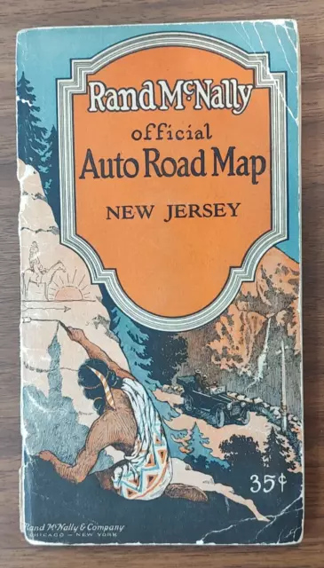 1927 Rand McNally Official Auto Road Map: New Jersey