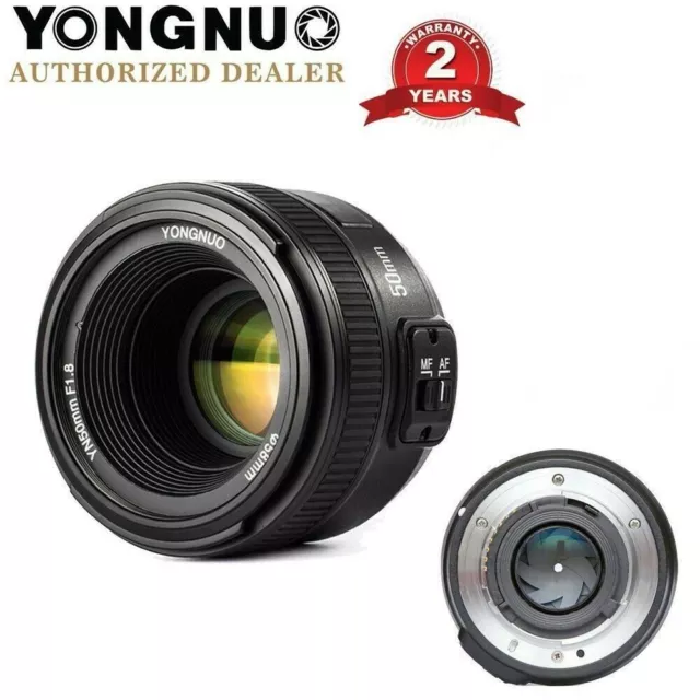 Yongnuo YN EF 50mm f/1.8 AF-Objektiv YN50 Aperture Autofokus für Nikon-Kamera..