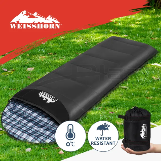 Weisshorn Sleeping Bags Single Camping Hiking Winter Thermal Grey 0°C-20°C