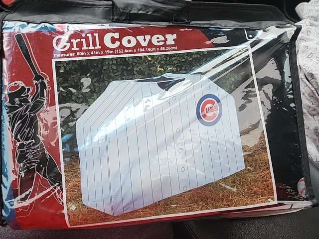 MLB Chicago Cubs HEAVY DUTY RARE Jersey VINYL GRILL COVER NEW 60" X 41" X 19"