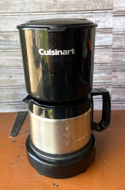 Cuisinart DCC-450BK 4 Cup Coffee Maker Stainless Steel Carafe Office Dorm Black