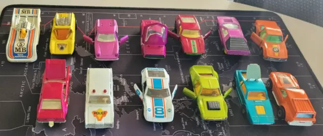 Matchbox Lesney Superfast lot of 13 cars from the early 70s