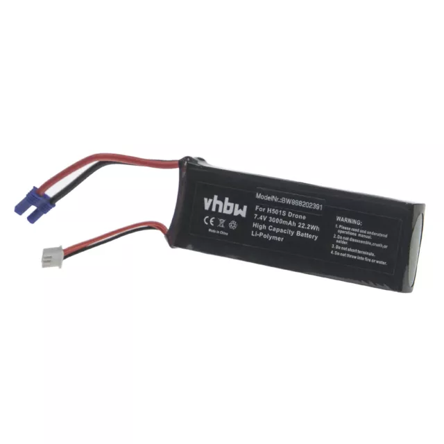 Batteria per Hubsan X4 H501S 3000mAh 7,4V Li-Poly